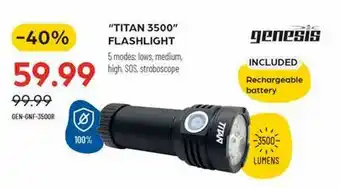 Pronature Genesis titan 3500 flashlight offer