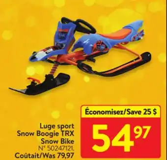 Walmart Luge sport snow boogie trx snow bike offer