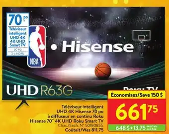 Walmart Hisense 70 4k uhd roku smart tv offer