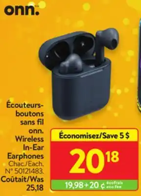 Walmart Wireless in-ear earphones offer