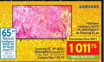 Walmart Samsung 65 4k qled qn65q60ca smart tv offer