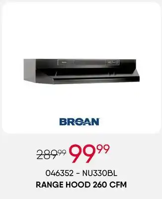 Meubles RD Broan range hood 260 cfm offer