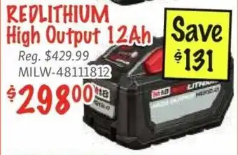 KMS Tools REDLITHIUM High Output 12Ah offer