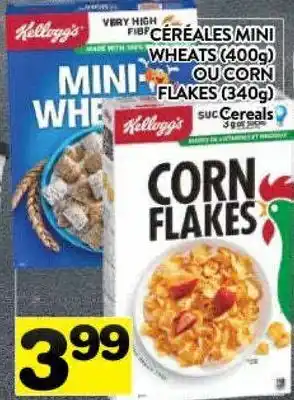 Supermarché PA Wheats (400 g) or corn flakes (340 g) cereals offer