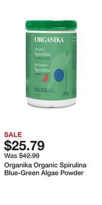 Well Organika organic spirulina blue-green algae powder offer