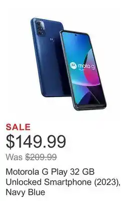 Costco Motorola g play 32 gb unlocked smartphone (2023), navy blue offer