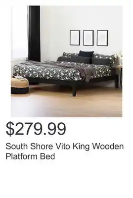 Costco South shore vito king wooden platform bed offer