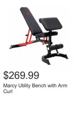 Costco Marcy utility bench with arm curl offer