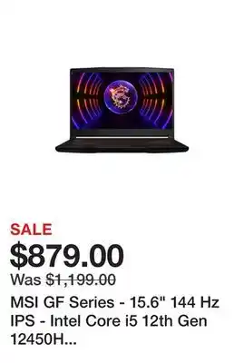 Newegg Msi gf series - 15.6 144 hz ips - intel core i5 12th gen 12450h (2.00ghz) - nvidia geforce rtx 3050 laptop gpu - 16 gb ddr4 - offer