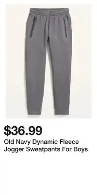 Old Navy Old navy dynamic fleece jogger sweatpants for boys offer