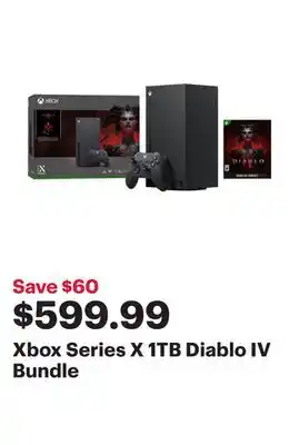Best Buy Xbox series x 1tb diablo iv bundle offer