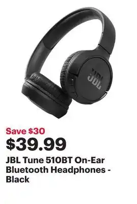 Best Buy Jbl tune 510bt on-ear bluetooth headphones - black offer