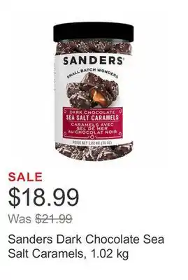 Costco Sanders dark chocolate sea salt caramels, 1.02 kg offer
