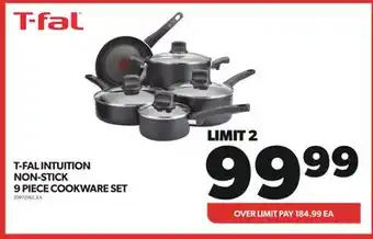 Real Canadian Superstore T-fal intuition non-stick 9 piece cookware set offer