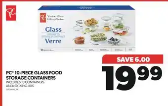 Real Canadian Superstore Pc 10-piece glass food storage containers offer