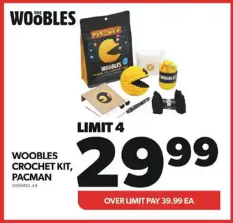 Real Canadian Superstore Woobles crochet kit, pacman offer