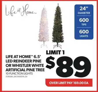 Real Canadian Superstore Life at home 6.5' led reindeer pine or whistler white artificial pine tree offer