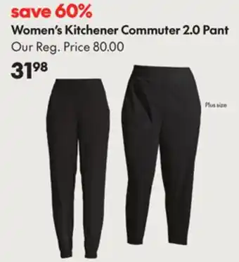 Sport Chek Women's kitchener commuter 2.0 pant offer