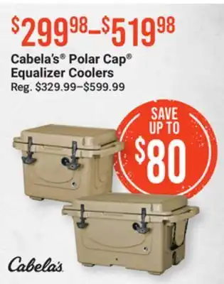 Bass Pro Cabela's polar cap equalizer coolers offer