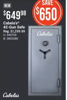 Bass Pro Cabela's 42-gun safe offer