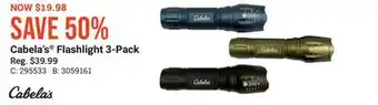 Bass Pro Cabela's flashlight 3-pack offer
