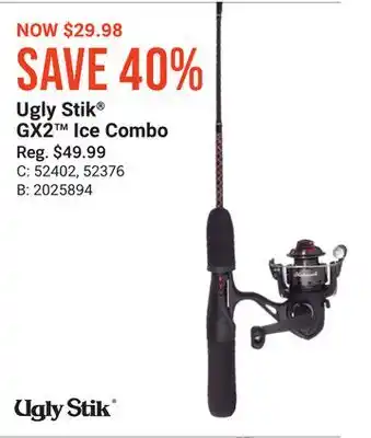 Bass Pro Ugly stik gx2 ice combo offer