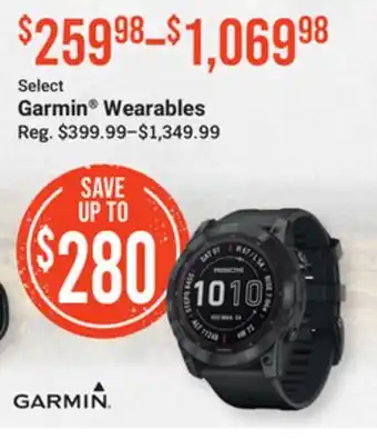 Bass Pro Select garmin wearables offer
