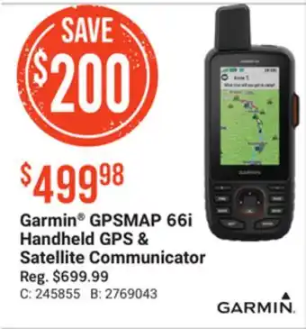 Bass Pro Garmin gpsmap 66i handheld gps & satellite communicator offer
