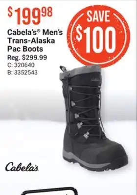 Bass Pro Cabela's men's trans-alaska pac boots offer