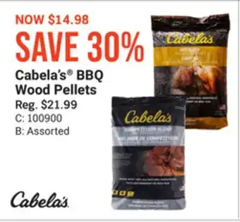 Bass Pro Cabela's bbq wood pellets offer