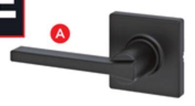 Lowe's Weiser casey matte black passage square lever handle without deadbolt offer