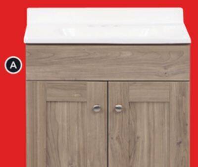 Lowe's Project source traditional vanities brown offer