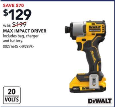 Lowe's Dewalt max impact driver offer