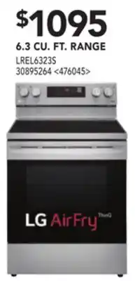 Lowe's Lg 6.3 cu. ft. range offer