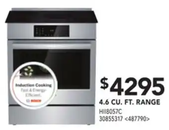 Lowe's Bosch 4.6 cu. ft. range offer