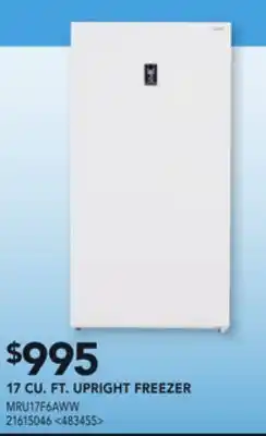 Lowe's Midea 17 cu. ft. upright freezer offer
