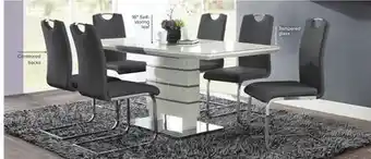 Leon's Danny 7-piece dining set - white and dark grey offer