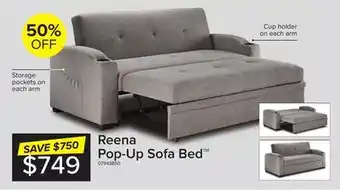 Leon's Reena pop up sofa bed - grey offer
