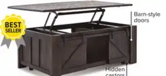 Leon's Gable lift-top coffee table - weathered charcoal offer