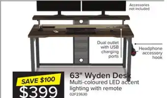 Leon's Wyden desk - rustic brown offer