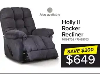 Leon's Holly ii rocker recliner - gunmetal offer