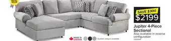 Leon's Jupiter 4-piece sectional with left-facing chaise - ash offer