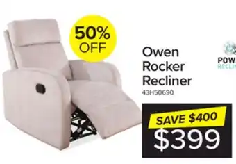 Leon's Owen recliner - grey offer