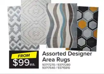 Leon's Assorted designer area rugs offer