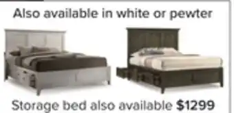 Leon's San mateo 3-piece queen storage bed-pewter offer