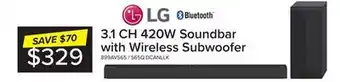 Leon's Lg 420w 3.1ch high res audio sound bar with dts virtual:x - s65q.dcanllk offer