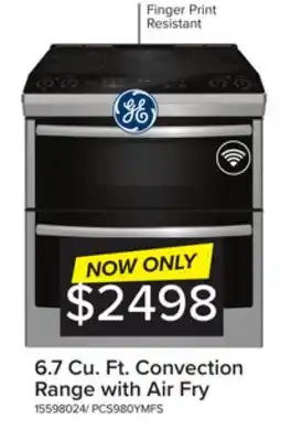 Leon's Ge profile stainless steel 30 slide-in electric double oven range with air fry (6.7 cu. ft.) - pcs980ymfs offer