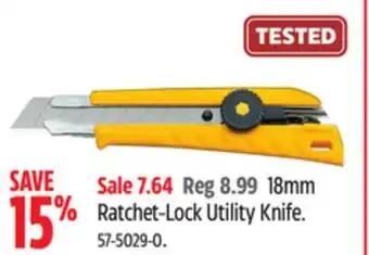 Canadian Tire Olfa 18mm ratchet-lock utility knife offer
