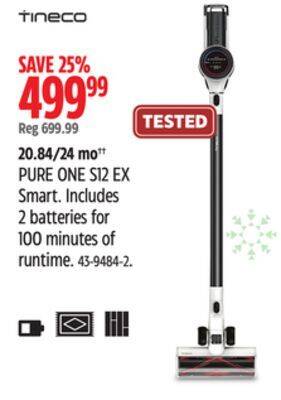 Canadian Tire Tineco pure one s12 ex smart stick vacuum offer