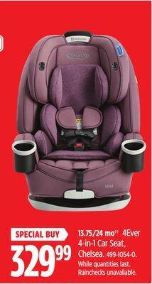 Canadian Tire Graco 4 ever 4-in-1 car seat, chelsea offer